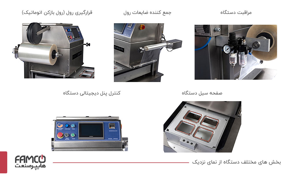 بخش های مختلف دستگاه از نمای نزدیک