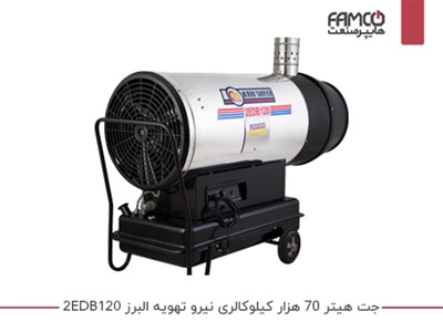 جت هیتر 70 هزار کیلوکالری نیرو تهویه البرز 2EDB-120